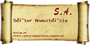 Sátor Anasztázia névjegykártya